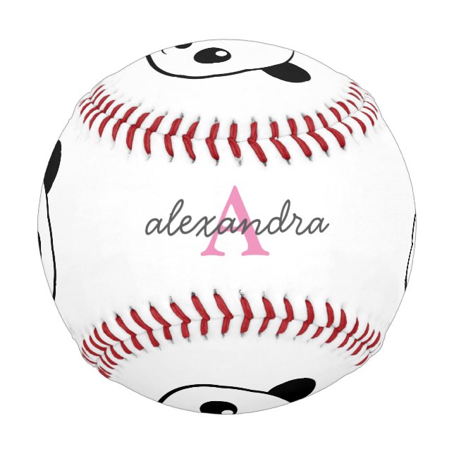 Balle De Baseball Porte-panda coutume Monogramme (Devant)