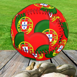 Balle De Baseball Portugues Drapeau & Coeurs - Baseball Portugal/spo