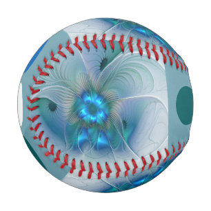Balle De Baseball Position, Abstrait bleu turquoise fractal