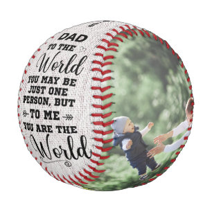 Balle De Baseball Pour Moi Vous Êtes Le Monde Personnalisé Papa 2