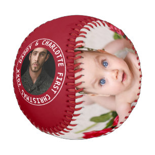 Balle De Baseball Premier Noël Personnalisé L'Une D'Une Type Photo