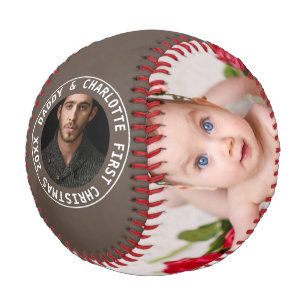 Balle De Baseball Premier Noël Personnalisé L'Une D'Une Type Photo