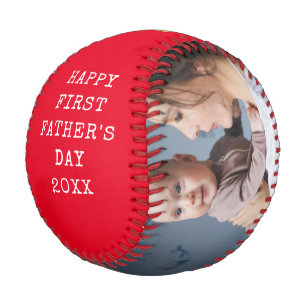 Balle De Baseball Première Fête des pères Nouveau papa Bébé Photo Co