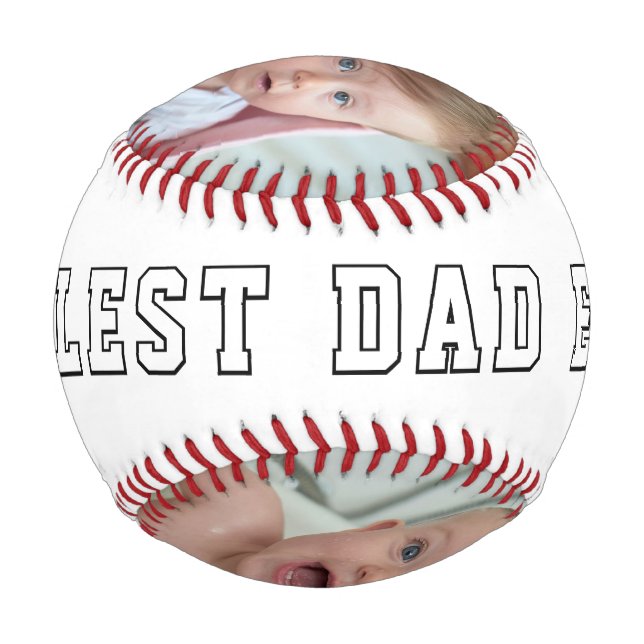 Balle De Baseball Première Fête des Pères Papa le Plus Cool Bébé Pho (Dos)