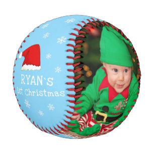 Balle De Baseball Première photo de Noël du Père Noël