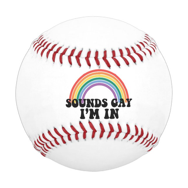 Balle De Baseball Pride LGBT Sounds Gay I'm In Gay Rainbow (Devant)