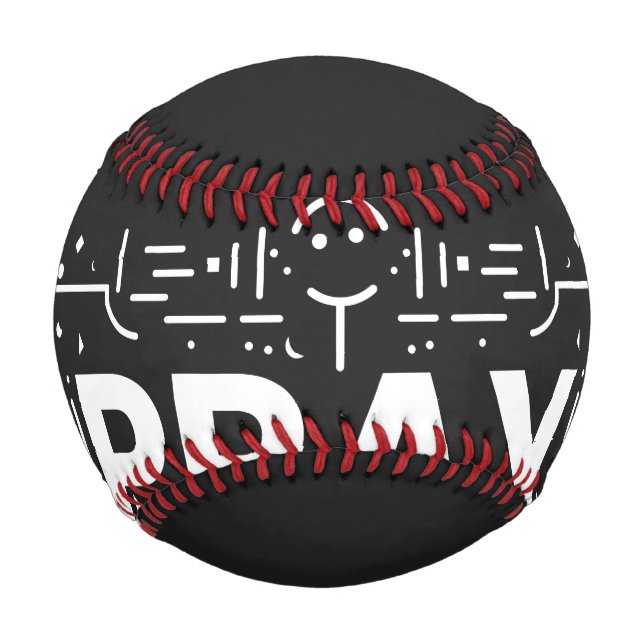 Balle De Baseball Priez pour les familles (Devant)