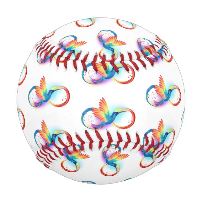 Balle De Baseball Rainbow Hummingbird with Infinity symbol (Devant)