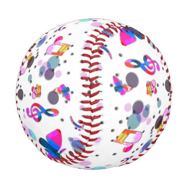 Balle De Baseball Rainbow Music Dancing (Angle)