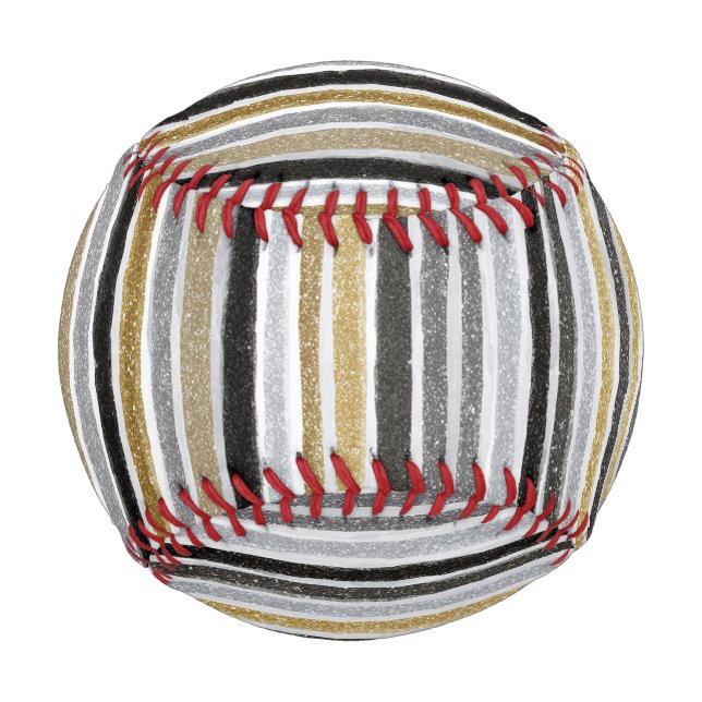 Balle De Baseball Rayures Bleu Blanc (Devant)