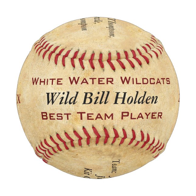 Balle De Baseball Reconnaissance personnalisée du joueur de baseball (Devant)