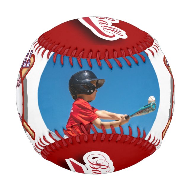 Balle De Baseball Red | Baseball avec photo (Devant)