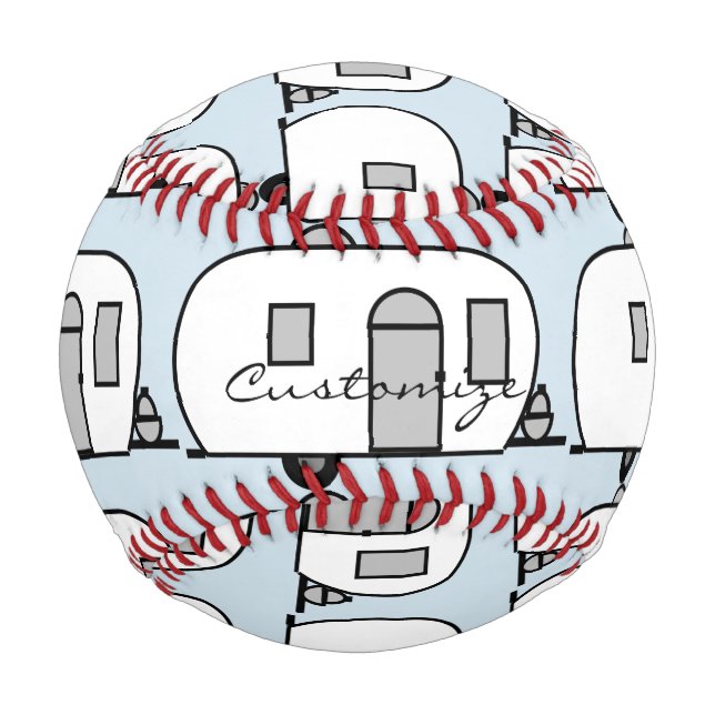 Balle De Baseball Remorque Caravan Chez customisée (Devant)