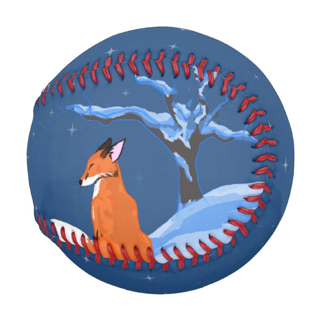 Balle De Baseball Renard nocturne d'hiver (Devant Droite)
