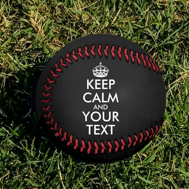 Balle De Baseball Restez calme et continuez - Créez votre propre (Créateur téléchargé)