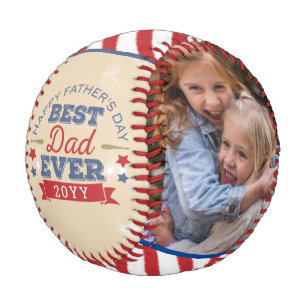 Balle De Baseball Retro Meilleur DAD Jamais Heureux Fête des pères P