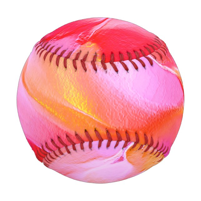 Balle De Baseball Rocher rose et orange pâle (Dos)