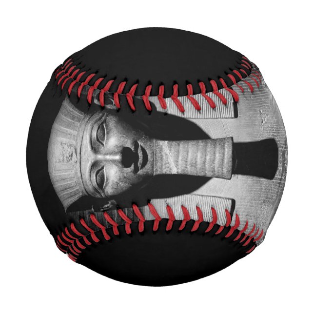 Balle De Baseball Roi pharaon noir et blanc (Devant)