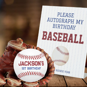 Balle De Baseball Rookie de l'année 1er anniversaire garçon