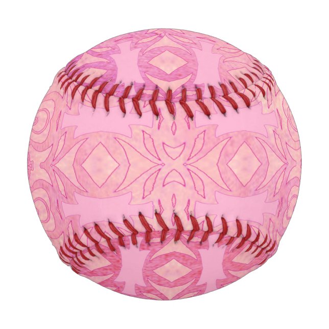 Balle De Baseball rose abstrait motif (Devant)