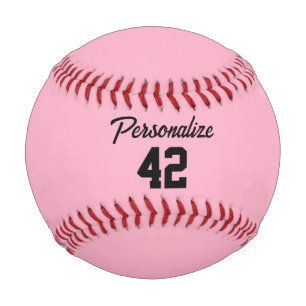 Balle De Baseball Rose Clair Personnalisé