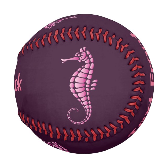 Balle De Baseball Rose de Seahorse (Dos Gauche)