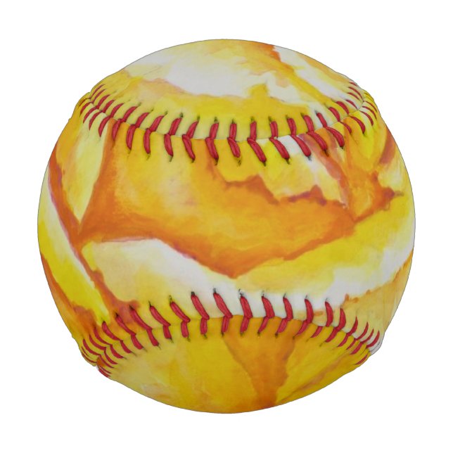 Balle De Baseball Rose jaune (Devant)