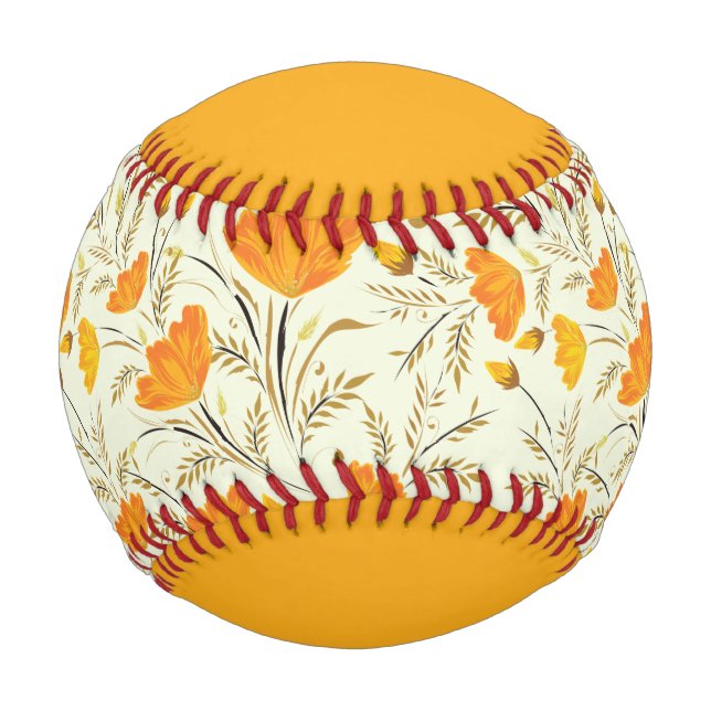 Balle De Baseball Rose jaune (Devant)