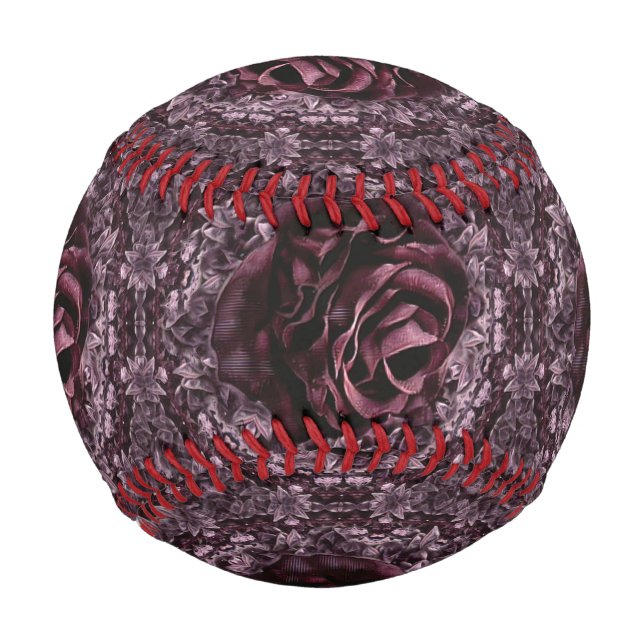 Balle De Baseball Rose Mandala (Devant)