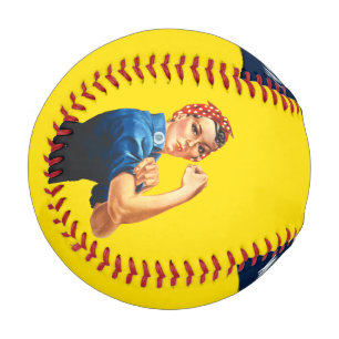 Balle De Baseball Rosie Le Style Rétro Riveter
