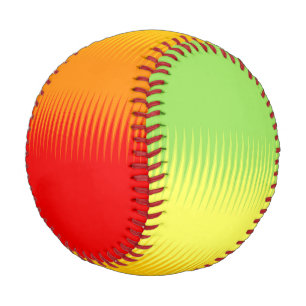 Balle De Baseball Rouge orange jaune vert