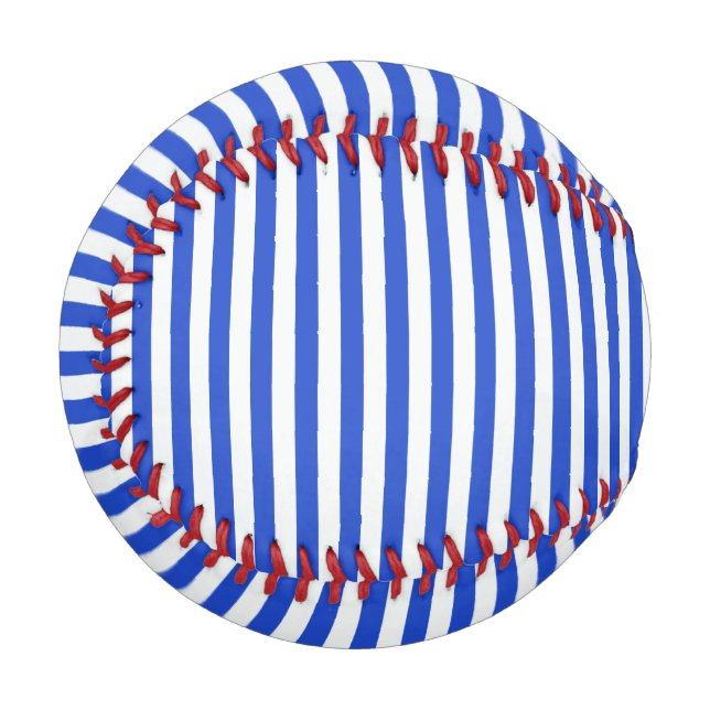 Balle De Baseball Royal Blue Combination Stripes par Shirley Taylor (Dos Droite)
