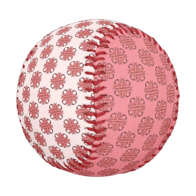 Balle De Baseball Ruban de trèfle rose par Kenneth Yoncich (Angle)