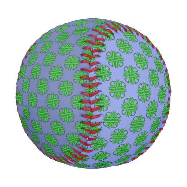 Balle De Baseball Ruban de trèfle vert par Kenneth Yoncich (Angle)