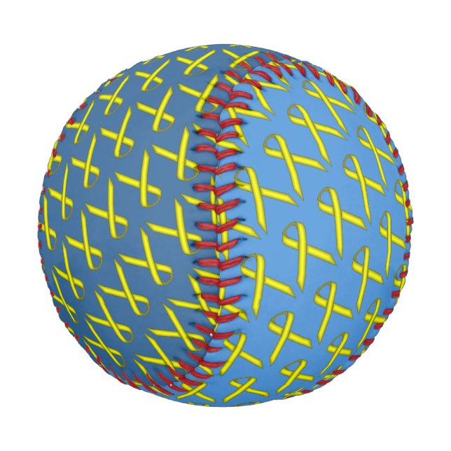 Balle De Baseball Ruban standard jaune par Kenneth Yoncich (Angle)