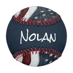 Balle De Baseball Rustic Americana Nom Personnalisé Baseball