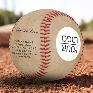 Balle De Baseball Rustique Ajoutez votre logo avec un texte personna