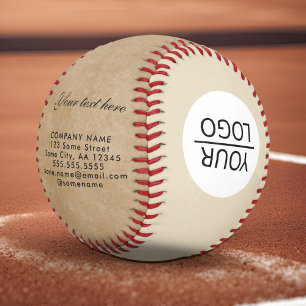Balle De Baseball Rustique Ajoutez votre logo avec un texte personna