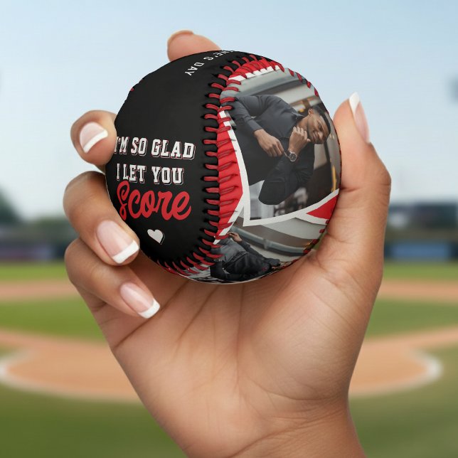 Balle De Baseball Saint-Valentin Ravi de vous avoir laissé marquer P (Valentine's Day Glad I Let You Score Photo Red Baseball
)