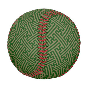Balle De Baseball Sayagata motif, japonais, vert et or