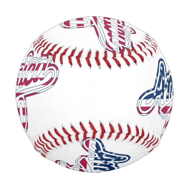 Balle De Baseball Script Drapeau Semiquincentenaire America 250 (Dos)