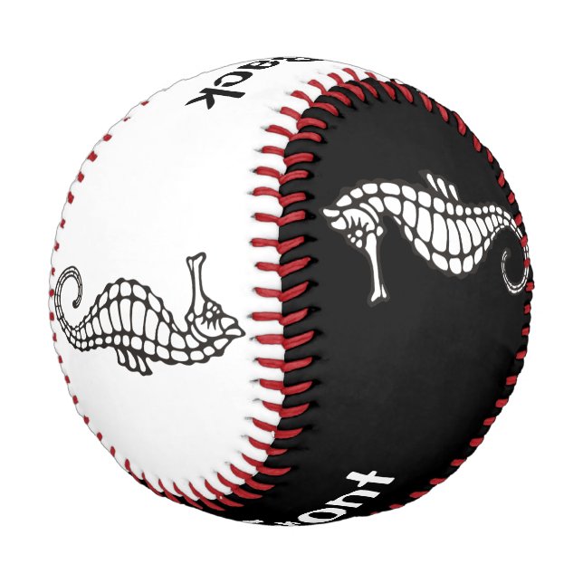 Balle De Baseball Seahorse Black (Angle)
