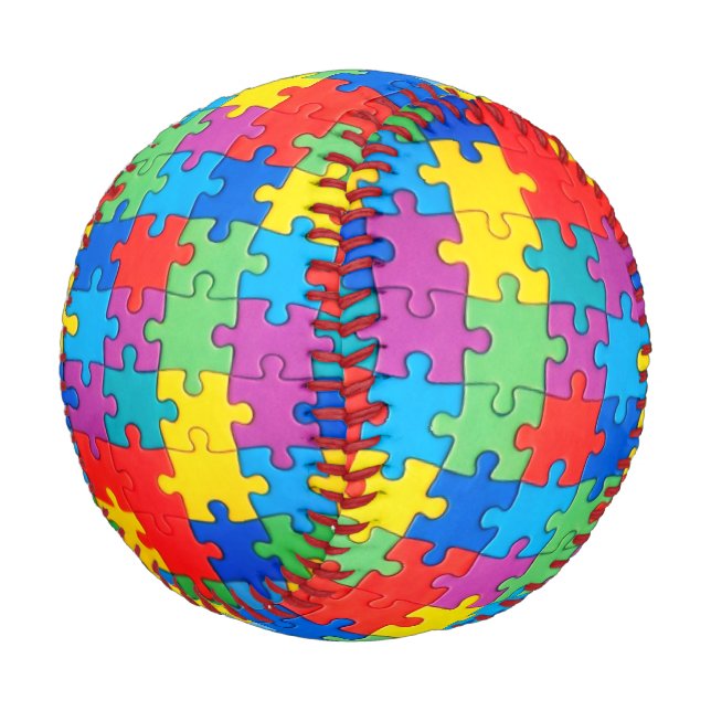 Balle De Baseball Sensibilisation à l'autisme (Angle)