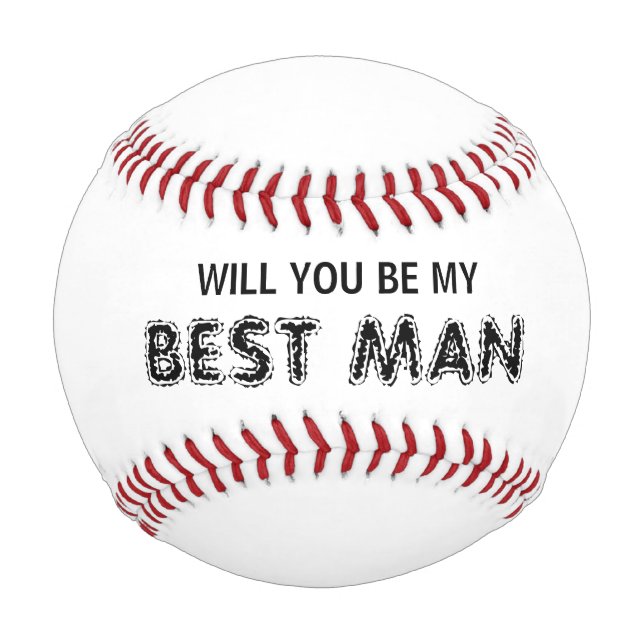 Balle De Baseball Seras-Tu Mon Témoin Nom Baseball (Devant)
