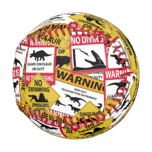 Balle De Baseball Signes de prudence Dinosaure