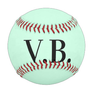 Balle De Baseball Simple couleur unie ajouter nom texte monogramme