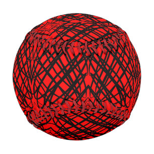 Balle De Baseball Simple Gribouillis   Carrelage Miroir   Rouge   