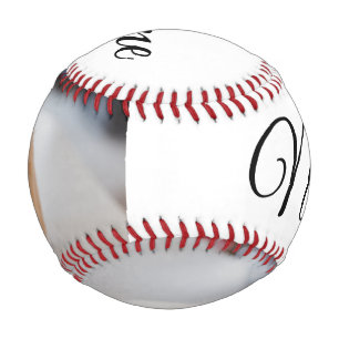 Balle De Baseball Simple jeté de photo personnalisée avec nom d'anim