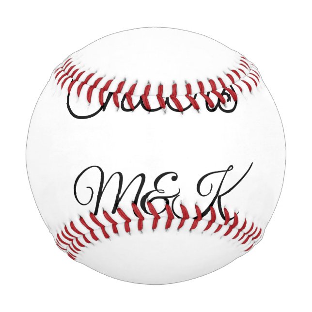 Balle De Baseball Simple minimal add name cheers couple name custom  (Devant)