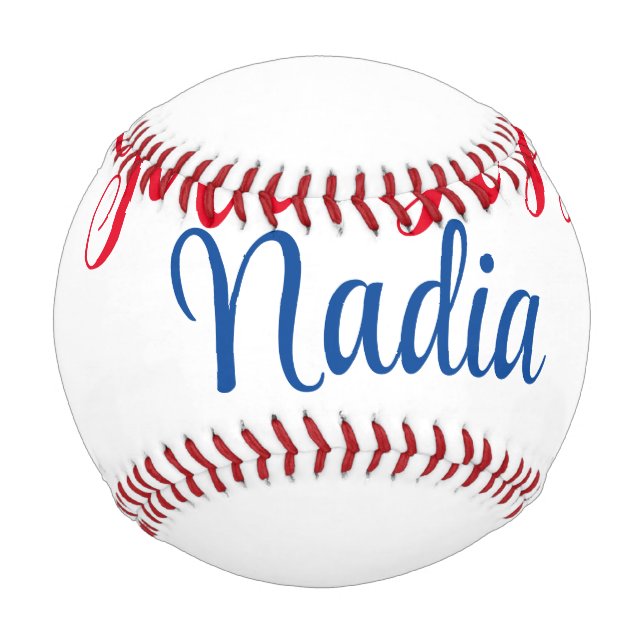 Balle De Baseball simple minimal girl boss ajouter nom texte image e (Devant)